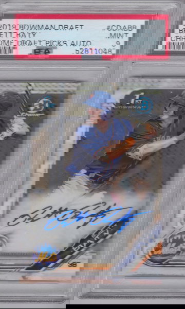 2019 Bowman Chrome Draft Brett Baty Chrome Autograph PSA 9