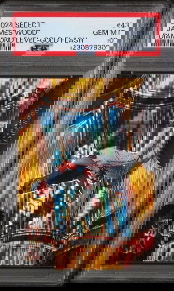 2024 Panini Select Diamond Level Gold Flash Prizm James Wood #43 /10 PSA 10