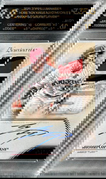 2020 Topps Luminaries Shohei Ohtani Patch Auto #/15 FCG 9.0