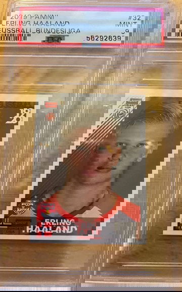  2019 Panini Fussball Erling Haaland Rookie PSA 9 Mint