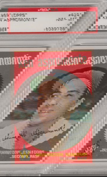 1959 Topps #424 Ken Aspromonte PSA 8 (Near Mint-Mint)