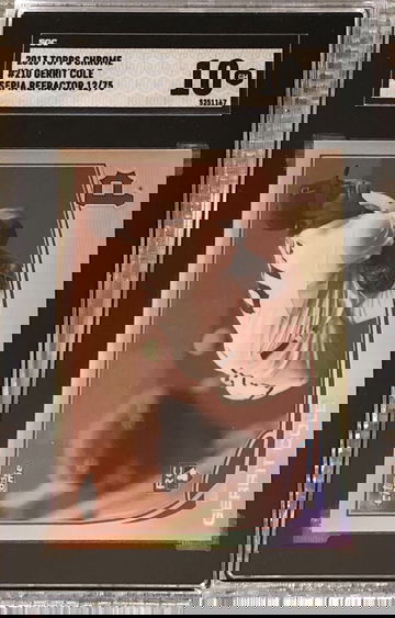 2013 Topps Chrome Gerrit Cole SEPIA Refractor /75 SGC10