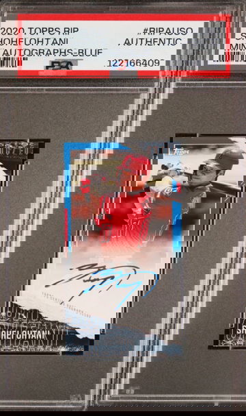 2020 SHOHEI OHTANI TOPPS RIP MINI AUTOGRAPHS - BLUE /10 PSA AUTHENTIC