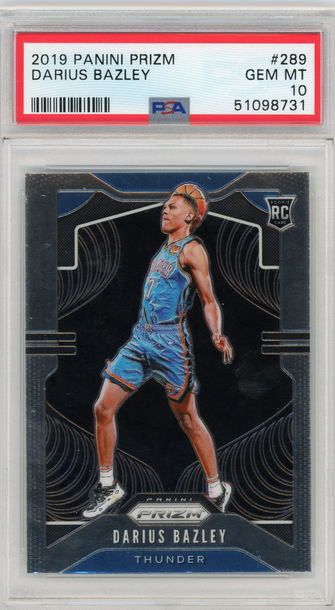 2019-20 Prizm #289 Darius Bazley Base RC PSA 10 Gem Mint