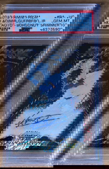 2019 Panini Prizm Vladimir Guerrero RC Auto Burgundy Shimmer /25 PSA 10 Gem Mint 