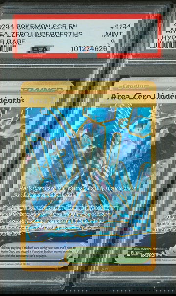 2024 Pokemon Scarlet and Violet Stellar Crown Hyper Rare Area Zero Underdepths #174 PSA 9