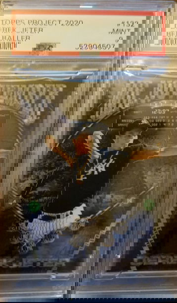 2020 Topps Project 2020 Derek Jeter/Ben Baller #132 HOF *PSA 9* New York Yankees