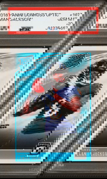 2018 Donruss Optic Lamar Jackson Rookie PSA 10