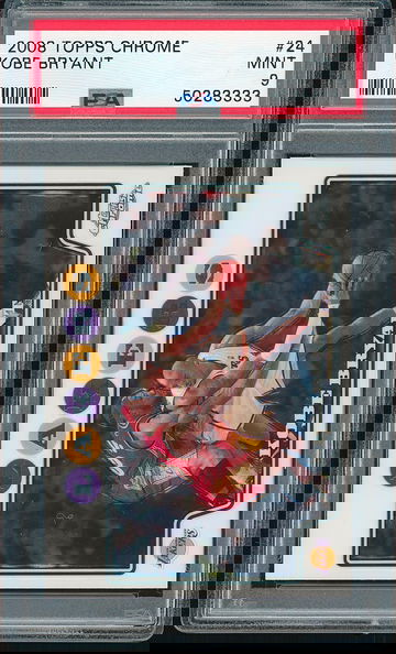 KOBE BRYANT 2008 TOPPS CHROME WITH LEBRON JAMES PSA 9