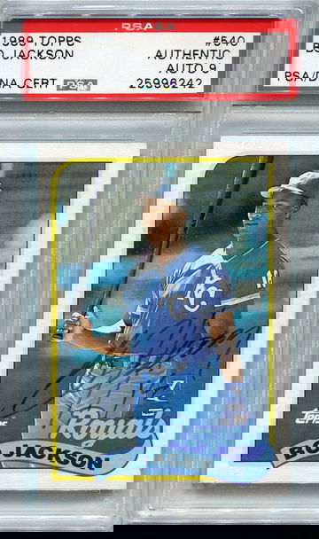 Bo Jackson Kansas City Royals PSA/DNA Certified Authentic Autograph - 1989 Topps #540