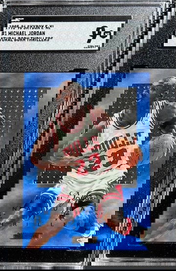 1995-96 SkyBox E-XL Michael Jordan #1 Natural Born Thrillers SGC 9 MINT BULLS