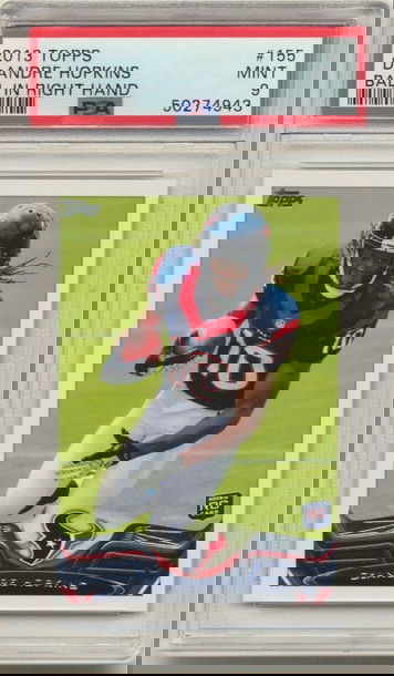 QTY PSA 9 MINT DEANDRE HOPKINS 2013 TOPPS BALL IN RIGHT HAND ROOKIE CARD RC #155