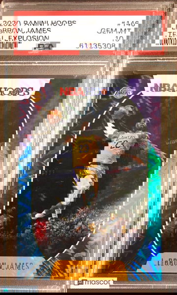 2020 Panini Hoops LEBRON JAMES Teal Explosion Parallel PSA 10 Gem Mint LA Lakers