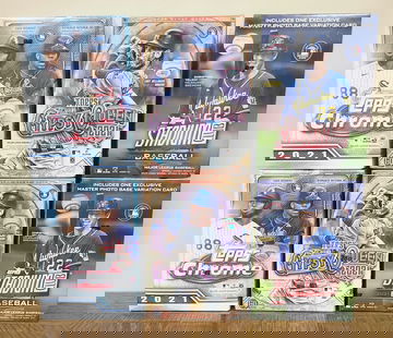 2021 Topps MLB Blaster Boxes X 6 (Chrome X 2/Gypsy Queen X 2/Stadium Club X 2)
