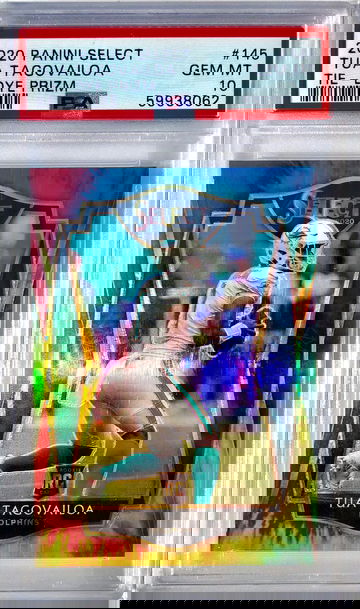 2020 Panini Select Tua Tagovailoa Tie Dye /25 PSA 10