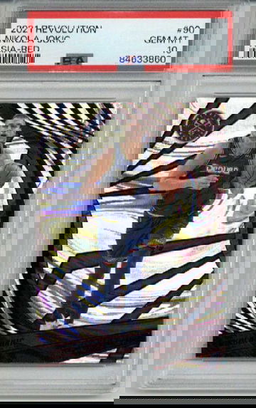 2021 PANINI REVOLUTION ASIA RED #90 NIKOLA JOKIC DENVER NUGGETS PSA 10 LOW POP