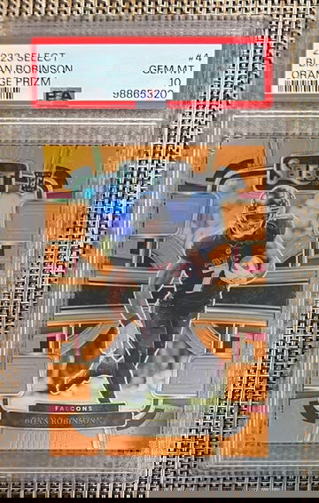 2023 Panini Select Bijan Robinson RC #30/49 Concourse Level Orange Prizm PSA 10 💎