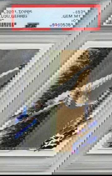 2021 TOPPS #525 LOU GEHRIG NEW YORK YANKEES PSA 10 SP VERY LOW POP