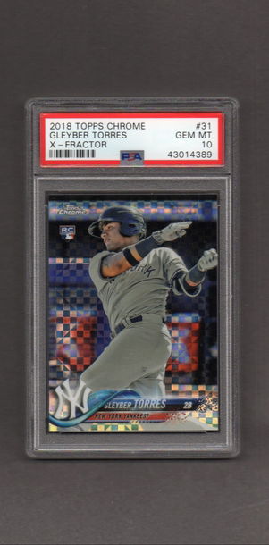 2018 Topps Chrome XFractor #31 Gleyber Torres PSA 10 RC Rookie
