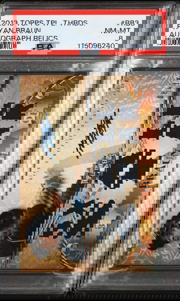 2013 Topps Triple Threads Ryan Braun Relic Auto Jersey /18 PSA Slab POP 1 Brewer