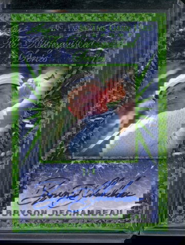 2022 BRYSON DECHAMBEAU /4 AUTOGRAPH Leaf Auto LIV Golf In The Game Used Of Sport