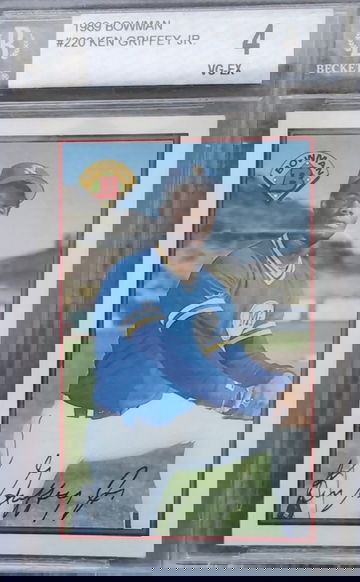 1989 Bowman Ken Griffey Jr. HoF RC BGS 4