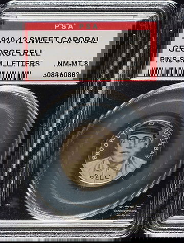 1910-12 Sweet Caporal George Bell Brooklyn Dodgers  PSA 8 NM/MT