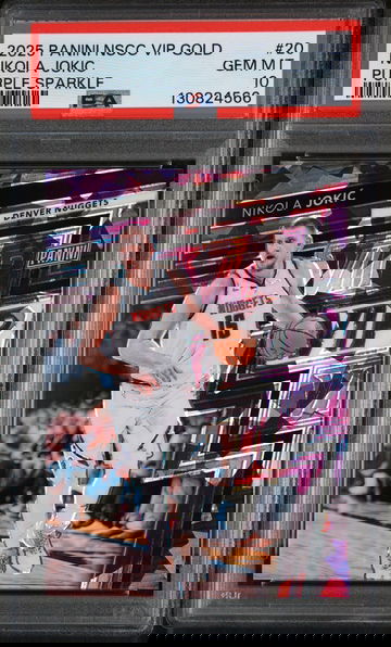 2025 Panini National Sports Collectors Convention VIP Gold Purple Sparkle Nikola Jokic #20 PSA 10