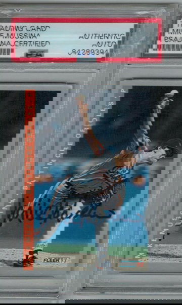 1993 Fleer  Mike Mussina Auto #172 Orioles  SSP  PSA auto  DNA POP 1