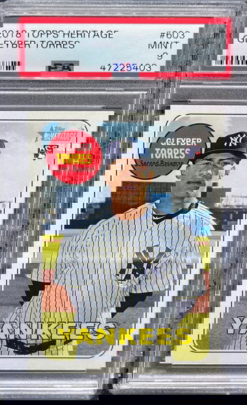 2018 Topps Heritage #603 Gleyber Torres PSA 9