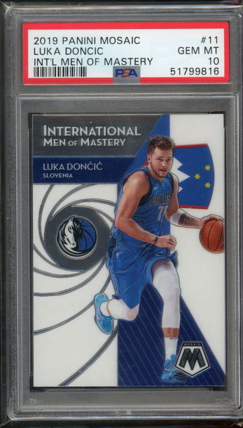 2019 Mosaic International Men of Mastery Luka Doncic PSA 10