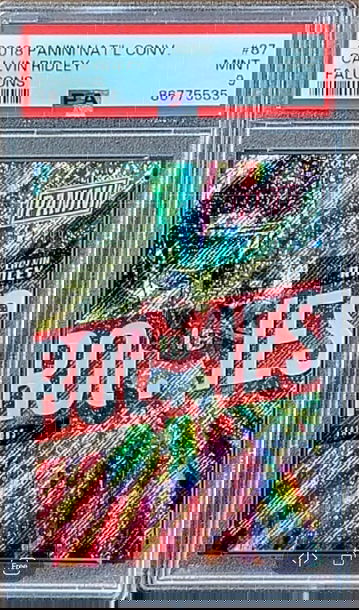 2018 SP CALVIN RIDLEY Panini National Convention Falcons /399 PSA 9 Rookie #87