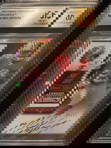 2015 Contenders Cracked Ice Mike Davis BGS 8.5 w/ 10 auto 