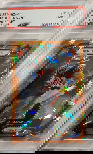 2023 Prizm Chase Brown Orange Ice Psa 9 Mint