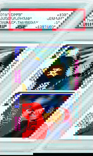 2018 Topps Throwback Thursday #238 A. Judge/S.Ohtani PSA 10 Gem Mint 