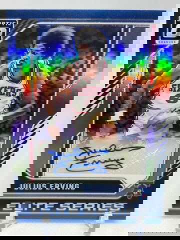 JULIUS ERVING 2024 OPTIC ELITE SERIES SILVER PRIZM AUTO /20