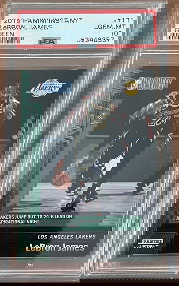 2019-20 Panini Instant Green LEBRON JAMES #171 PSA 10 GEM MINT SP Serial # /10