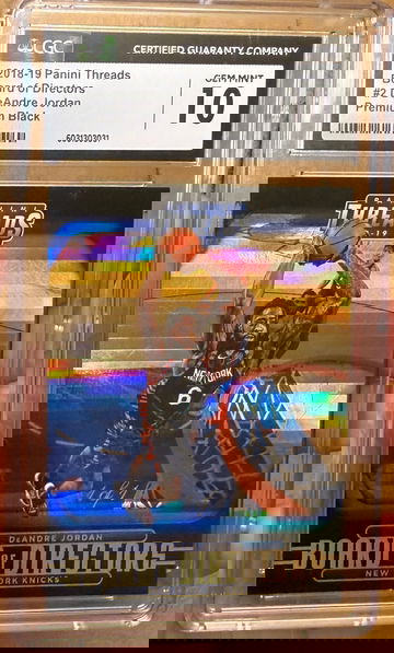 2018 Panini Threads DeAndre Jordan Board of Directors Premium Black 1/1 CGC 10