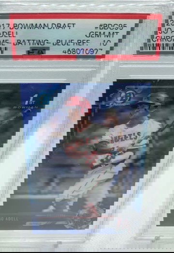 2017 Jo Adell Bowman Draft Blue Refractor PSA 10