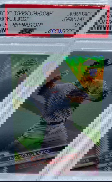 2017 Topps Chrome Aaron Judge Update Refractor PSA 10 GEM MINT