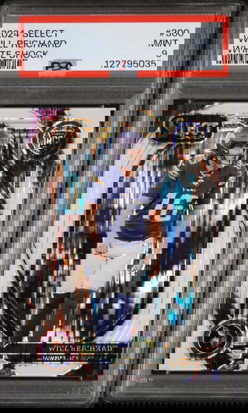 2024 Panini Select White Shock Will Reichard #300 RC Prizm /199 PSA 9