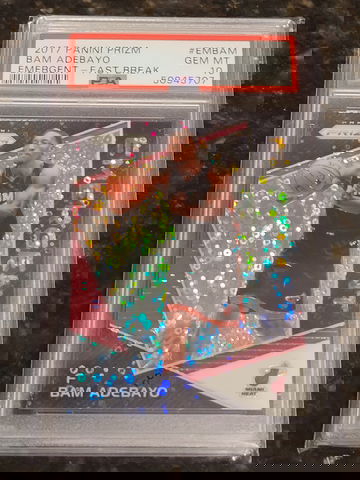 2017 Bam Adebayo Prizm Emergent Fast Break HOLOGRAM PSA 10
