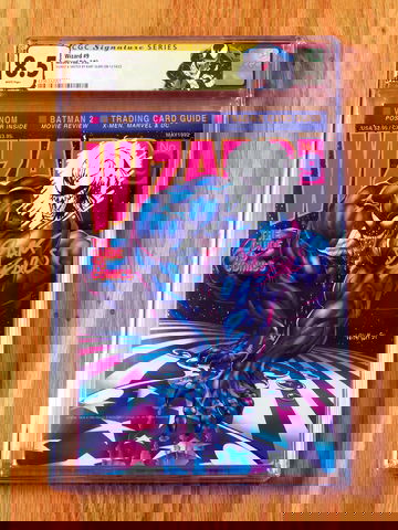 WIZARD GUIDE TO COMICS #9 CGC SS 8.5 1992 Signature Series Sears sketch Venom