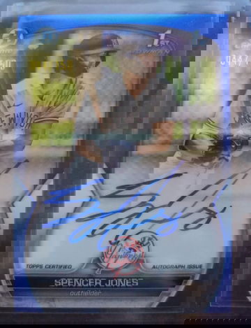 2023 Bowman Chrome Spencer Jones 1st Bowman True Blue Refractor Auto /150