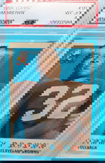 1959 Topps Football Jim Brown #10 PSA 4 well centered 