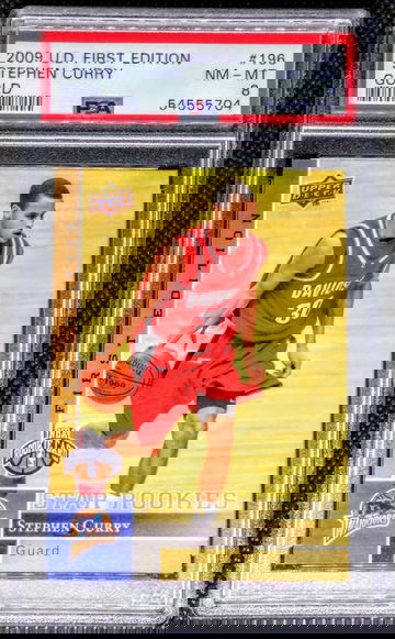 Stephen Curry 2009 UD First Edition Gold RC Rookie PSA 8 POP 6 Only 64 Higher