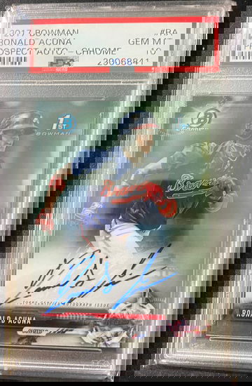 2017 Bowman Chrome Auto Ronald Acuna Jr PSA 10