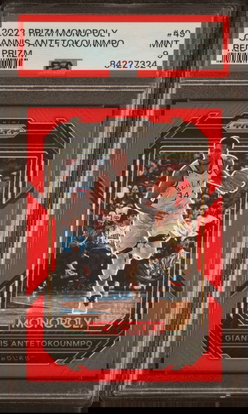2022 Panini Prizm Monopoly Red Giannis Antetokounmpo #49 /99 PSA 9