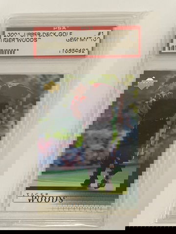 2001 Upper Deck Golf Tiger Woods PSA 10