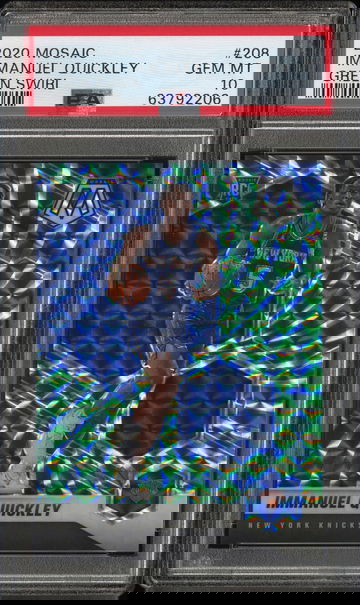 2020 Mosaic Immanuel Quickley Green Swirl Prizm FOTL PSA 10 #02/10 Pop 3